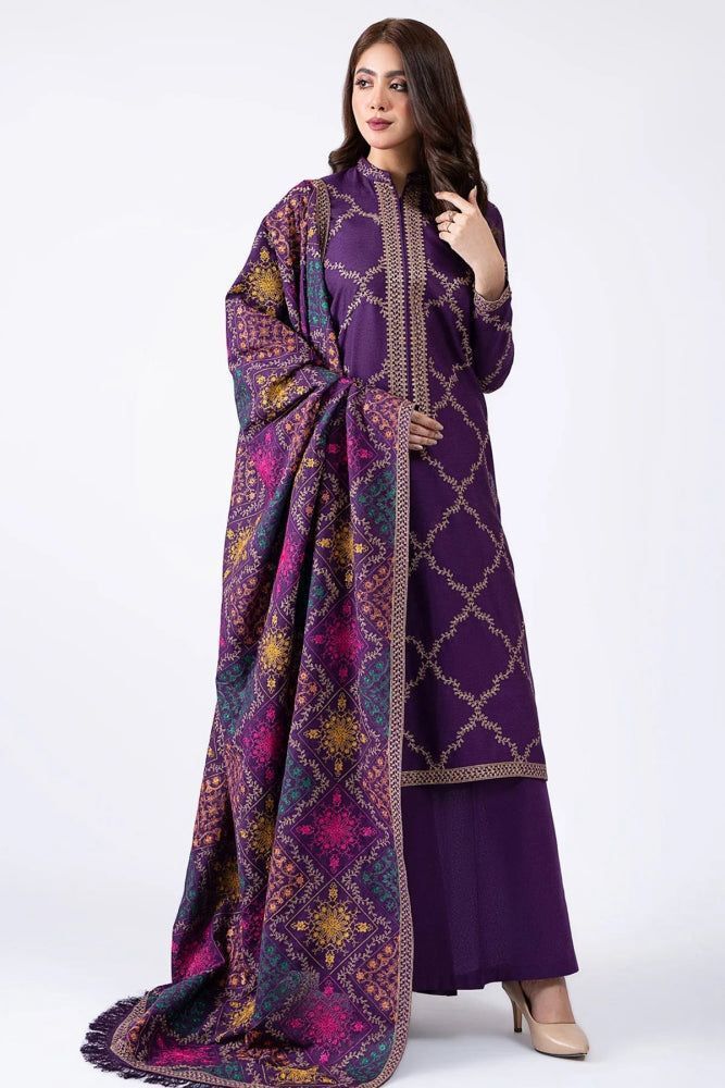 Zarqaaa Zoniya 5085 Airjet Dhanak Embroidered Winter Suit - Image 2