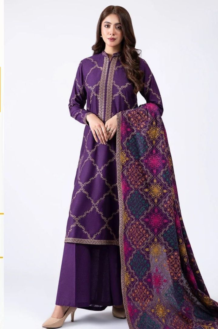 Zarqaaa Zoniya 5085 Airjet Dhanak Embroidered Winter Suit
