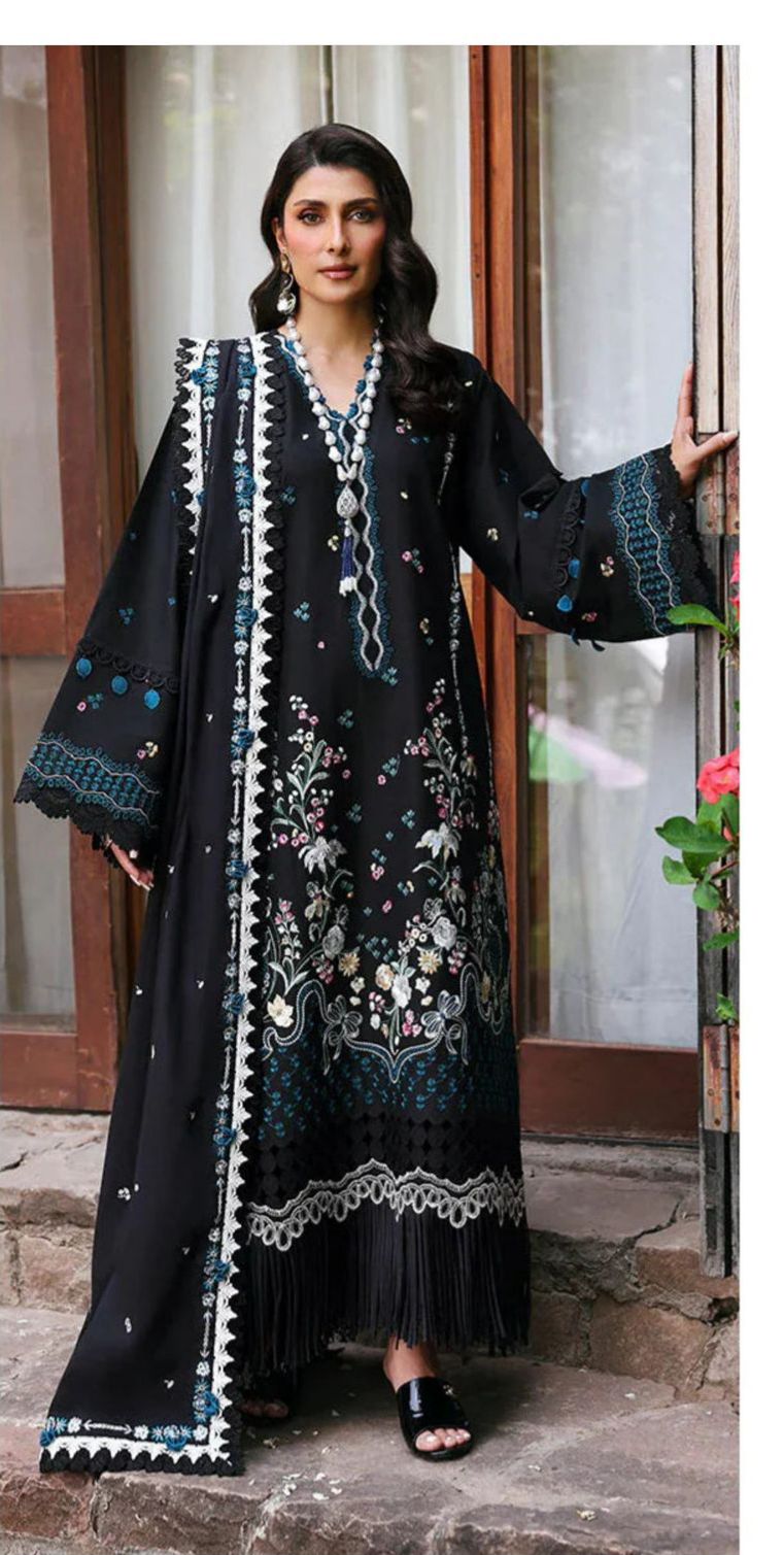 Hazel 5076 Lawn Suit with heavy embroidery and chiffon dupatta for Eid 2026 in Pakistan