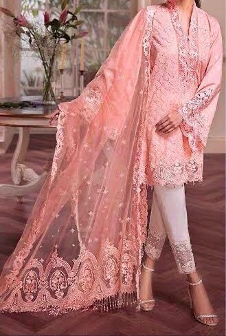Zarqaaa Anaya Luxury Chikankari Lawn Suit – Code 591 | 3PC Premium Set - Image 2
