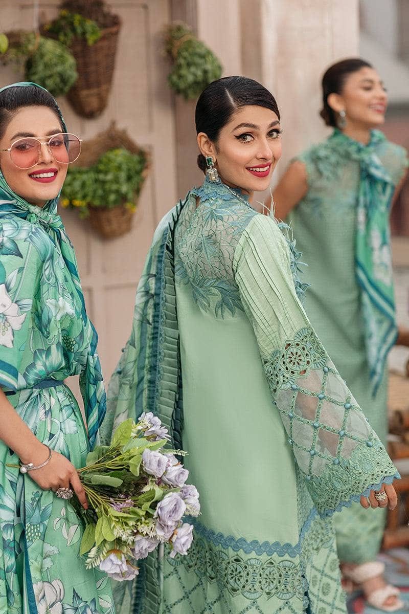 Mushq Chikankari Lawn Suit 3PC Silk Dupatta - Image 3