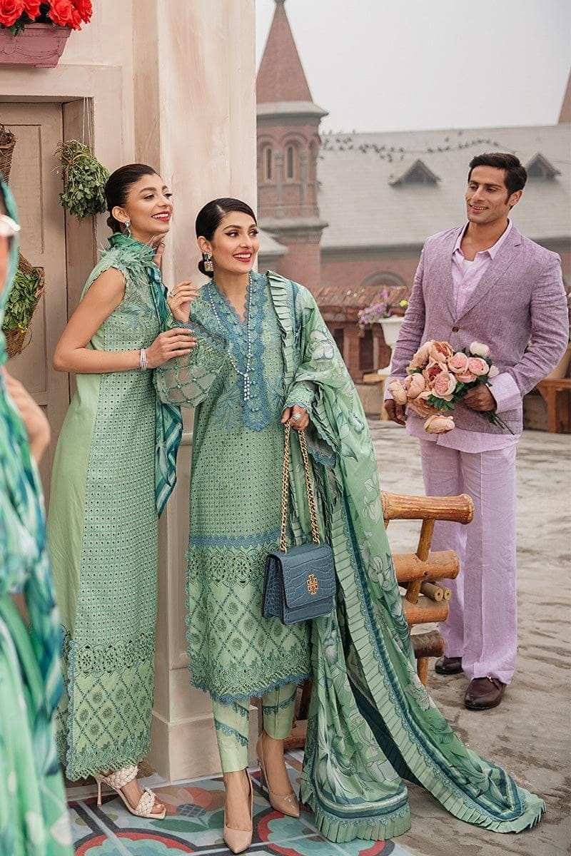 Mushq Chikankari Lawn Suit 3PC Silk Dupatta - Image 2