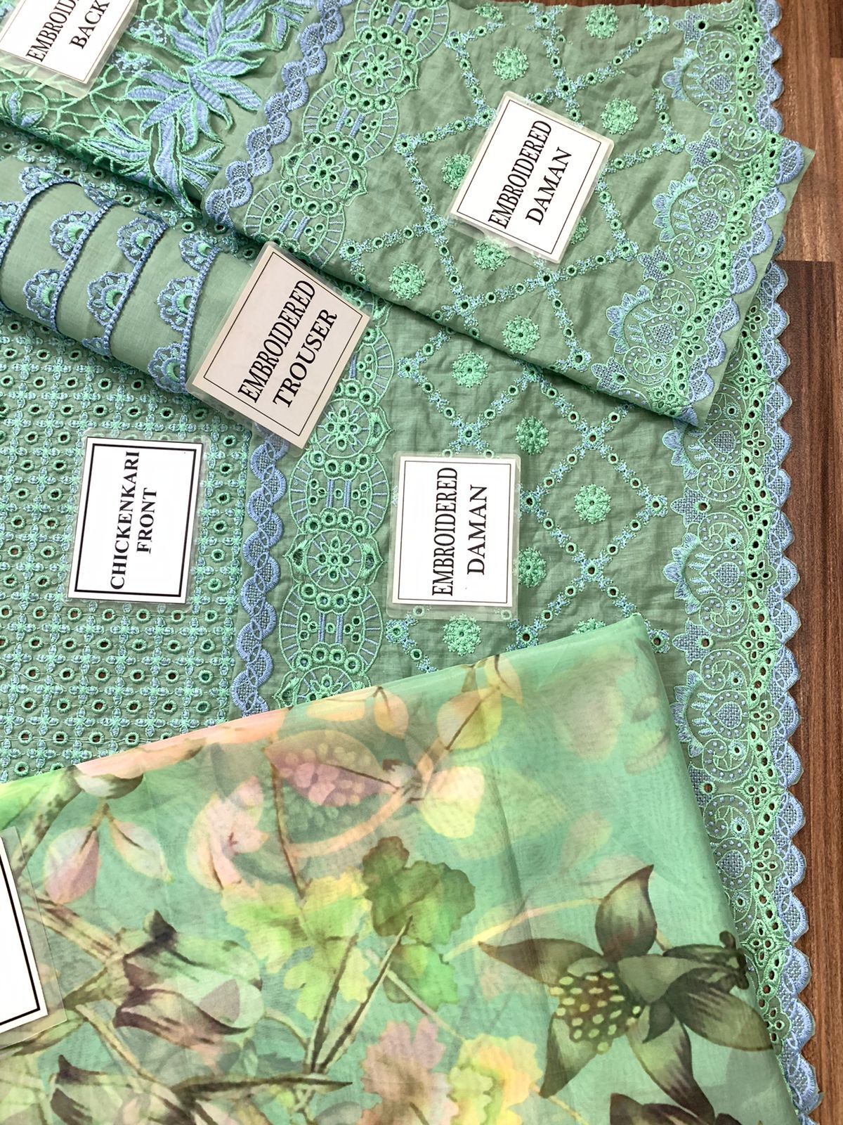 Mushq Chikankari Lawn Suit 3PC Silk Dupatta - Image 6