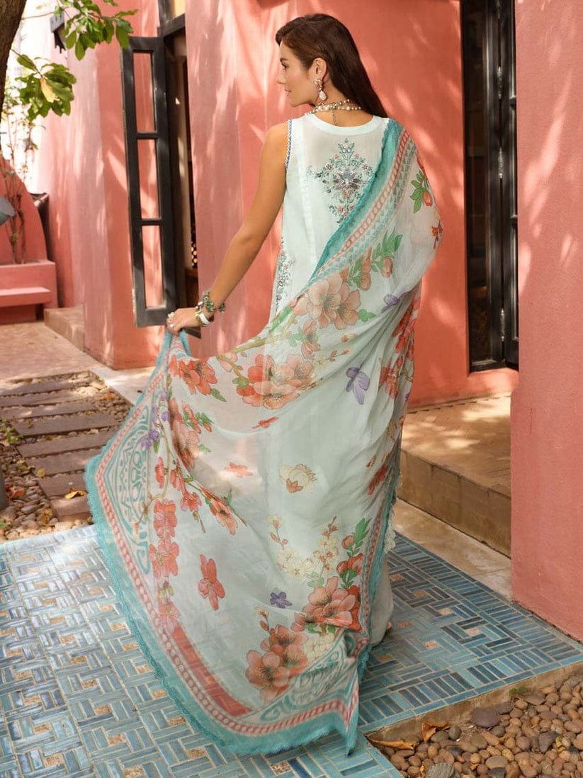 Noor Sadia Lawn Suit 3PC Silk Dupatta - Image 6