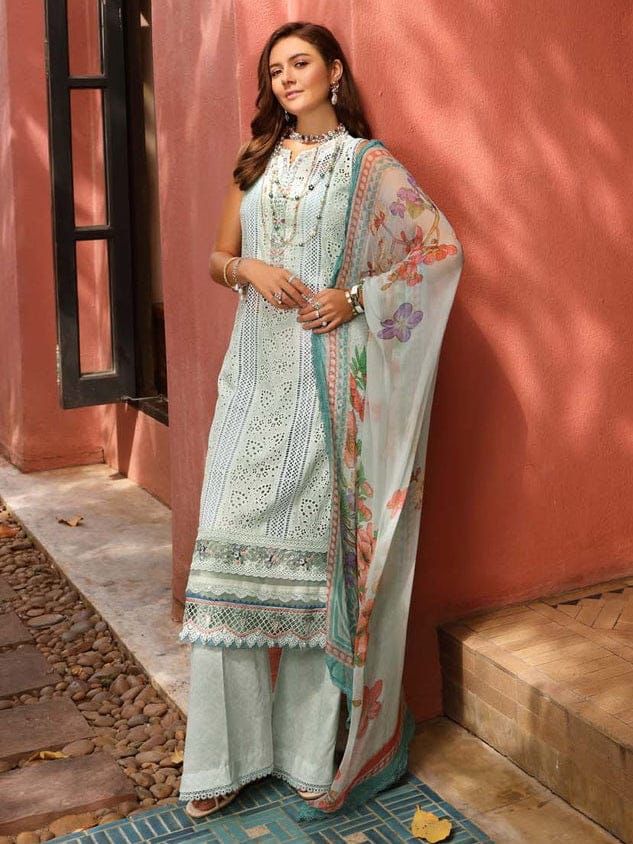 Noor Sadia Lawn Suit 3PC Silk Dupatta - Image 5
