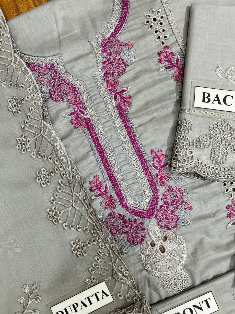 Mushq Pima Lawn Suit 3PC Chiffon Dupatta - Image 5